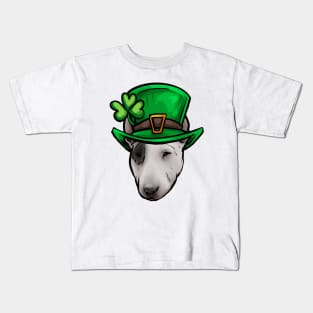 St Patricks Day Bull Terrier Kids T-Shirt